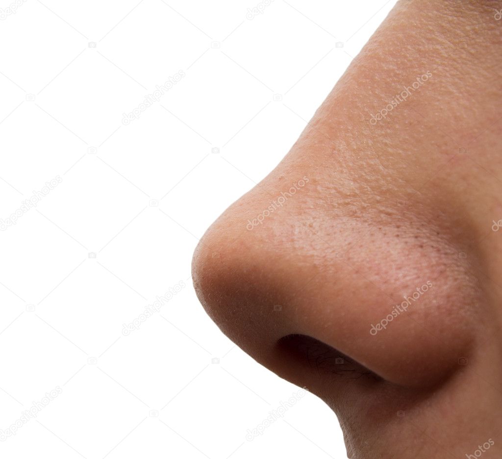 girl's nose. macro