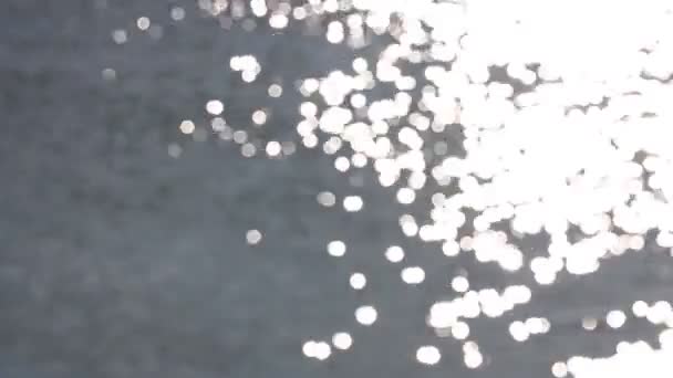 Bellissimo bokeh dai raggi del sole sull'acqua — Video Stock