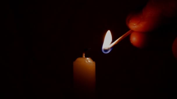 Płonąca świeca — Wideo stockowe