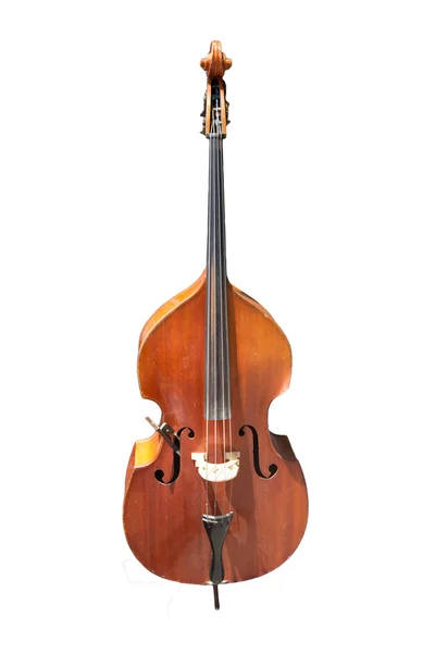 在白色背景上的大提琴 — 图库照片