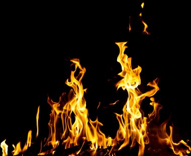 Soyut arkaplan. alevler siyah arkaplanda