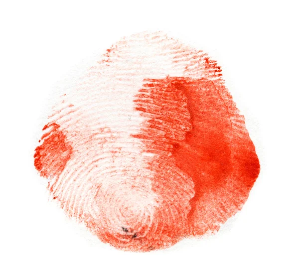 Red fingerprint. macro — Stock Photo, Image