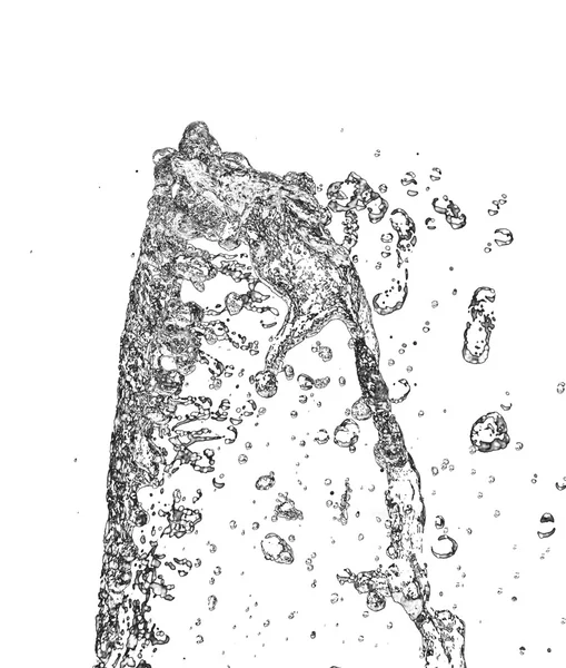 Вода на білому тлі — стокове фото