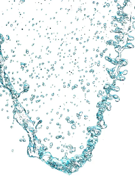 Wasser auf weißem Hintergrund — Stockfoto