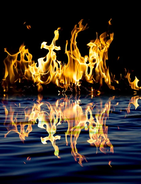 Abstract background. fire flames on a black background — Stock Photo, Image