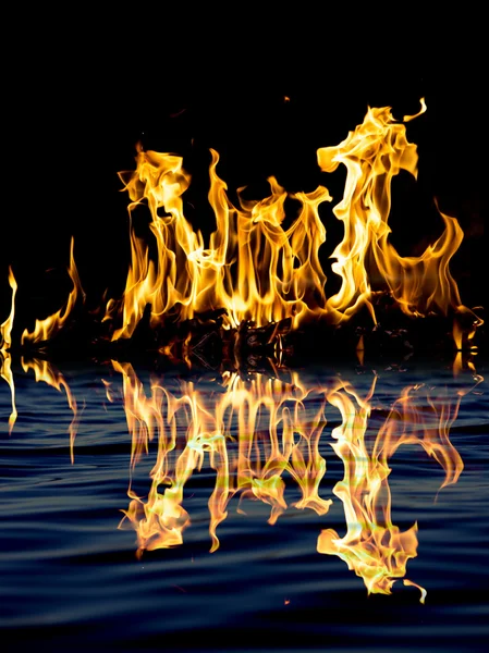 Abstract background. fire flames on a black background — Stock Photo, Image