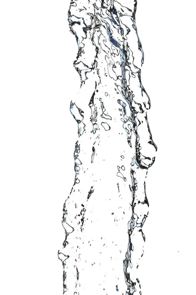Água sobre um fundo branco — Fotografia de Stock