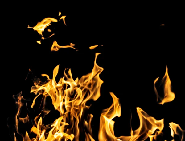 Fire on a black background — Stock Photo, Image