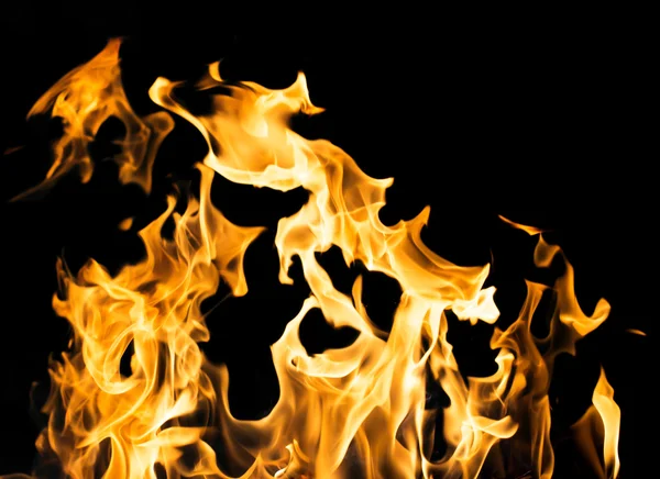 Fire on a black background — Stock Photo, Image