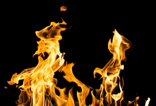 Fire on a black background — Stock Photo, Image