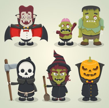 Scary halloween karakterler