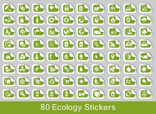 Conjunto de ecologia — Vetor de Stock