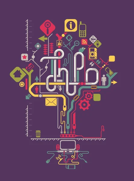 Info tree — Stock Vector