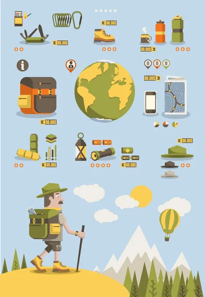 dağ arka plan, seyahat seti