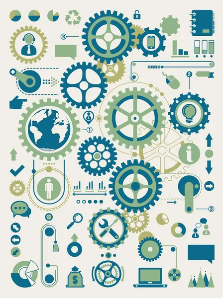 Gears and cogs Stock Illustration