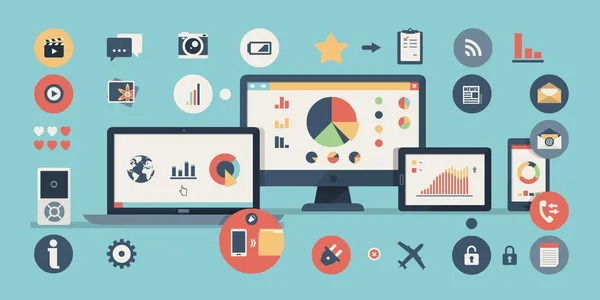 Akıllı alet, renkli arka plan