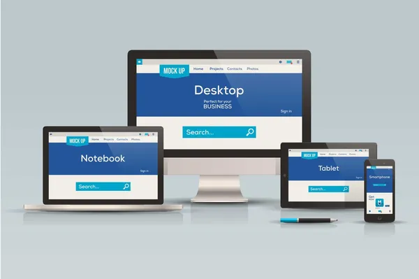 Akıllı araçlar vektör mock up