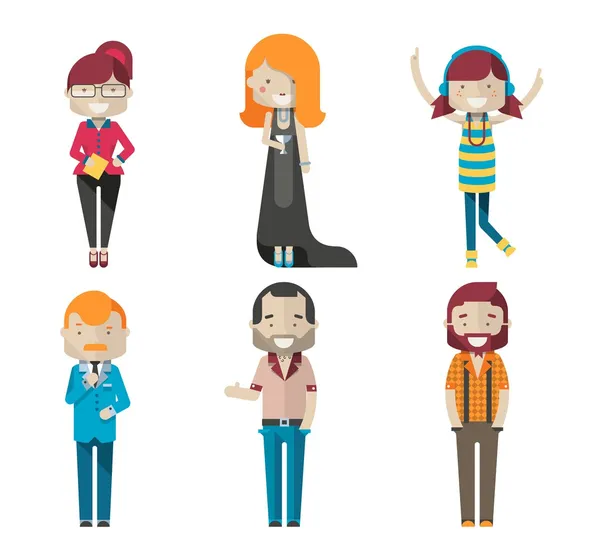 Hipster characters Royalty Free Stock Vectors