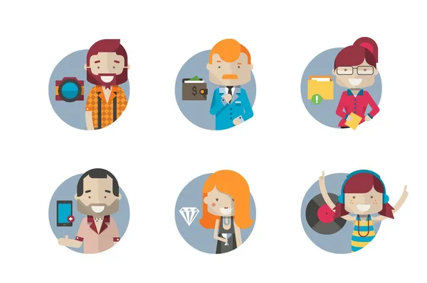 Hipster avatars Royalty Free Stock Illustrations