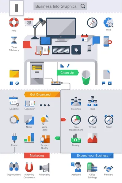 Informações de negócios gráfico —  Vetores de Stock