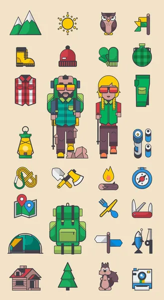 Kit camping — Image vectorielle