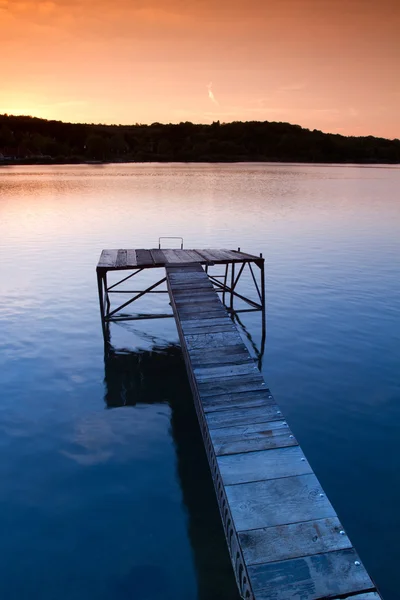 Pier by sunrise — Stock Photo, Image