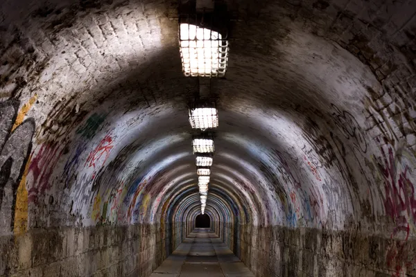 Заброшенный тоннель Лицензионные Стоковые Изображения