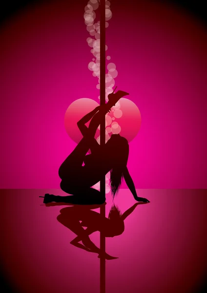 Silhouette de danseuse perche — Image vectorielle