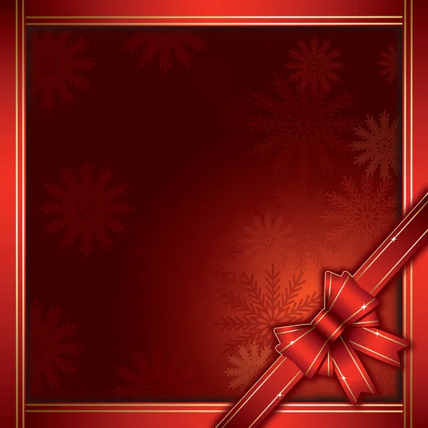 Рождественский фон с подарком лук — стоковый вектор