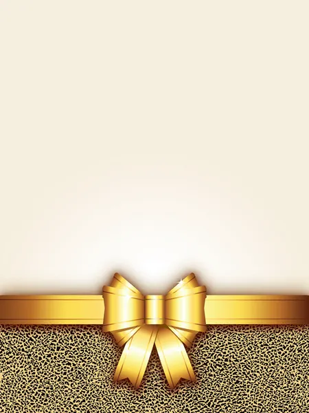 Background with golden bow — Stock Vector