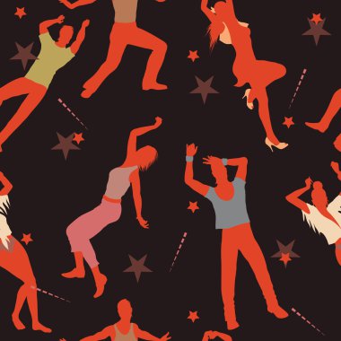 Dikişsiz dans eden insanlar desen