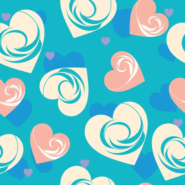 Hearts seamless background — Stock Vector