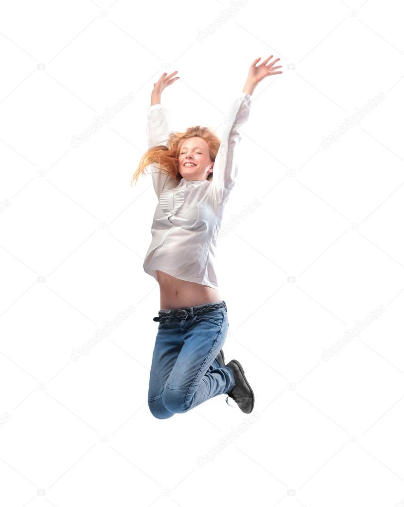 Happy Girl Jumping