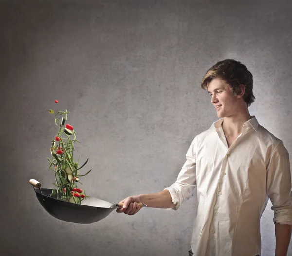 Gemüse kochen — Stockfoto