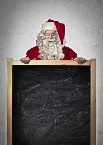 Santa claus schoolbord — Stockfoto