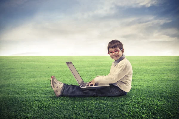 Çocuk laptop — Stok fotoğraf