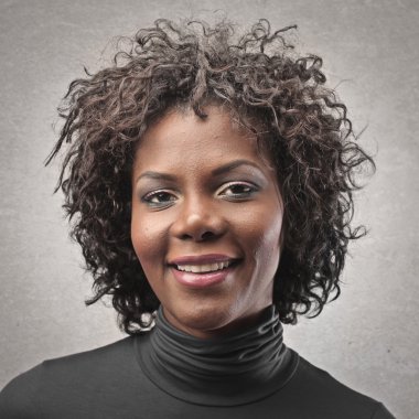 Portrait black woman clipart
