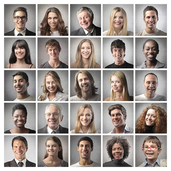 Mosaic people portraits Royalty Free Stock Images
