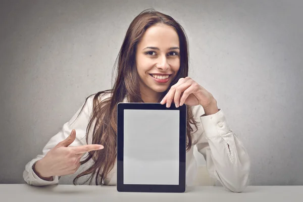 Mujer sonriendo — Foto de Stock