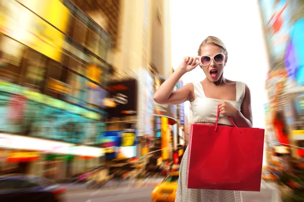 Girl with bags sale