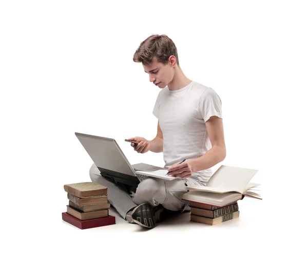 Man with a laptop — Stock Photo, Image