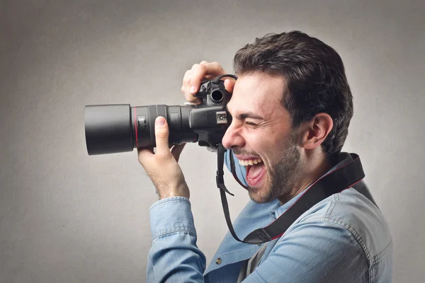 Aufgeregter Mann — Stockfoto