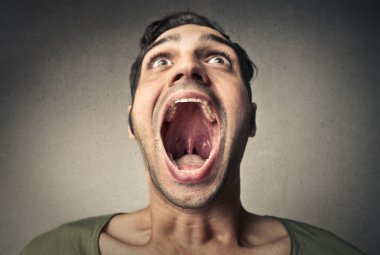 Screaming man clipart