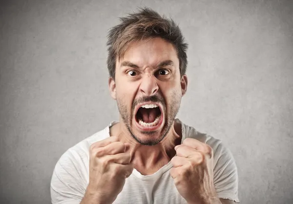 Angry shouting man — Stock Photo, Image