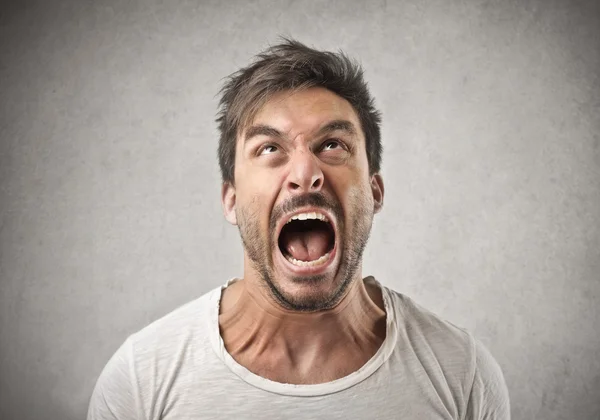 Angry shouting man — Stock Photo, Image