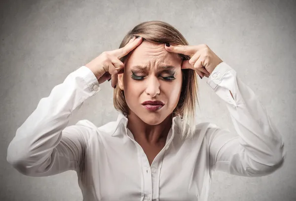 Beautiful woman thinking — Stock Photo, Image