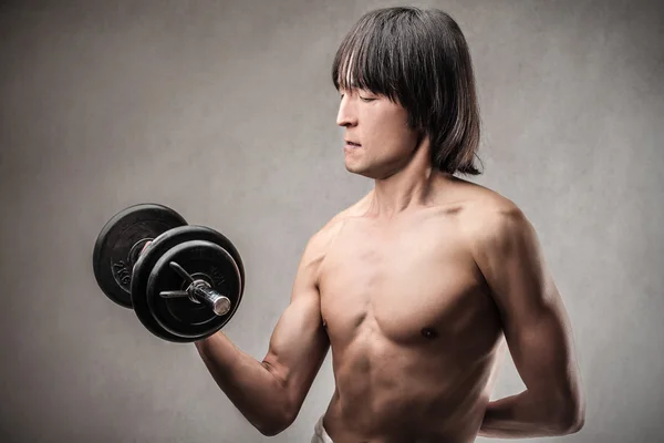 Man doing some weight — Stock Photo, Image