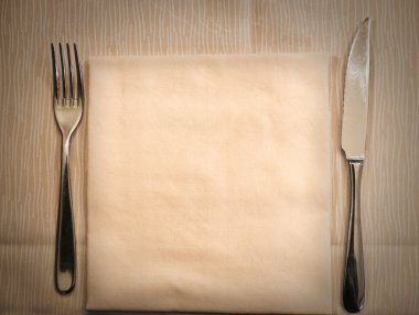 peçete ve çatal bıçak