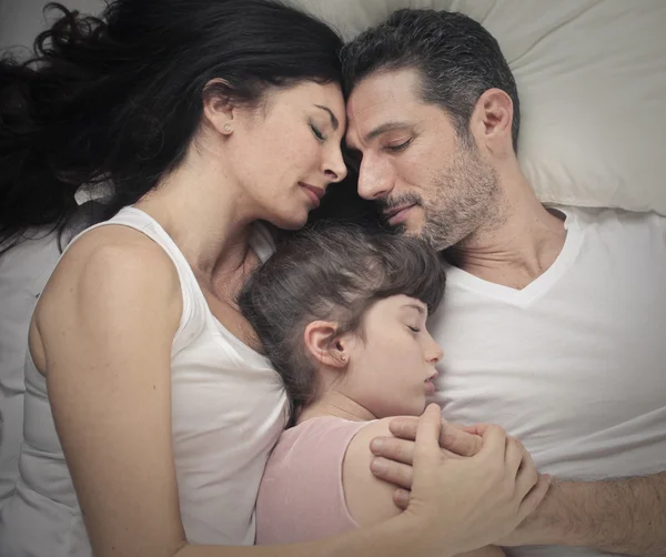 家族の睡眠 — ストック写真