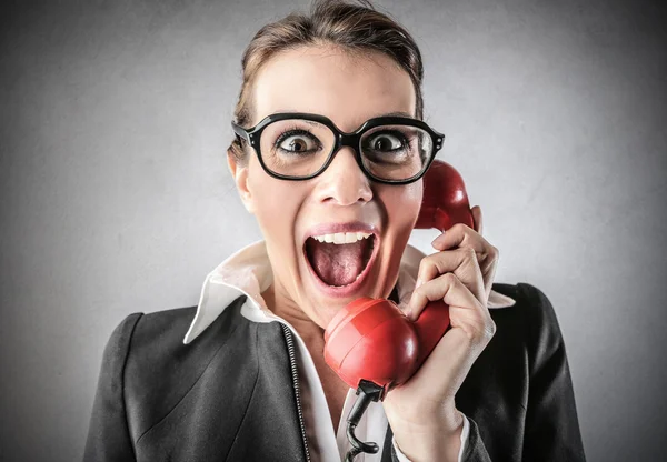 Mujer de negocios expresiva — Foto de Stock